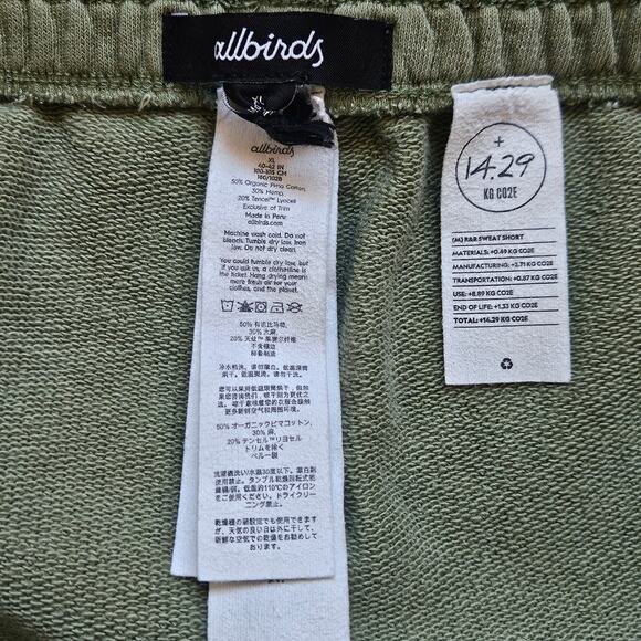 allbirds Men's R&R Sweat Short - Calm Cargo Green Size‎ XL - Picture 7 of 8